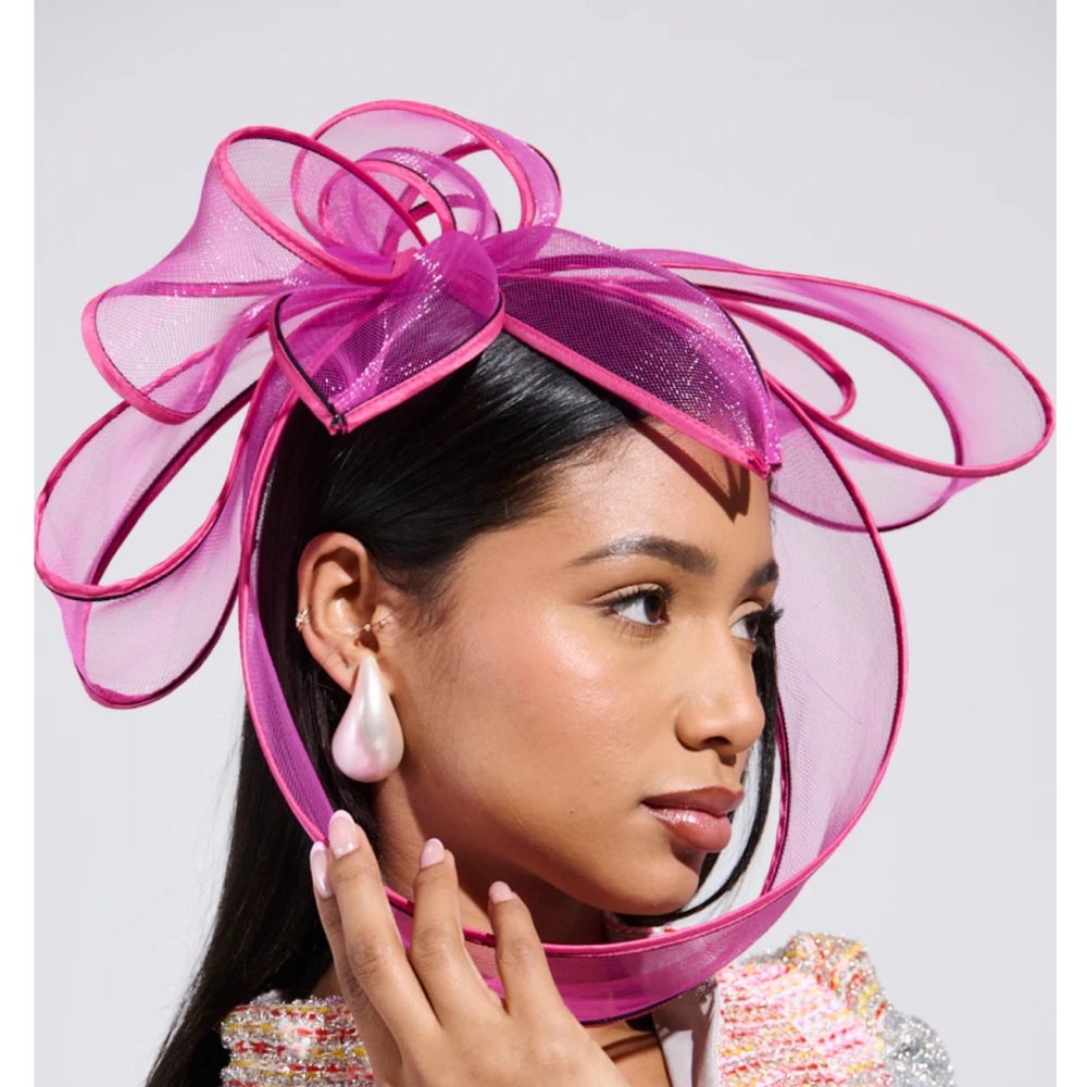 TO THE RACES FASCINATOR IN PINK - O/S - Picture 2 of 4